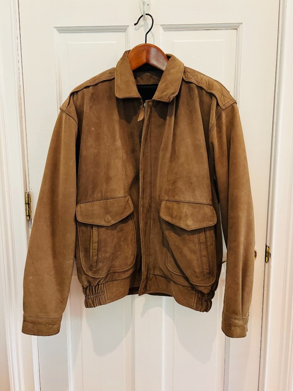 Vintage MIKES ARCADE A-2 LEATHER FLIGHT JACKET Size Large